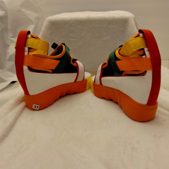 Multicolored chunky ankle strap sandals women size 6.5 - Picture 5 of 7